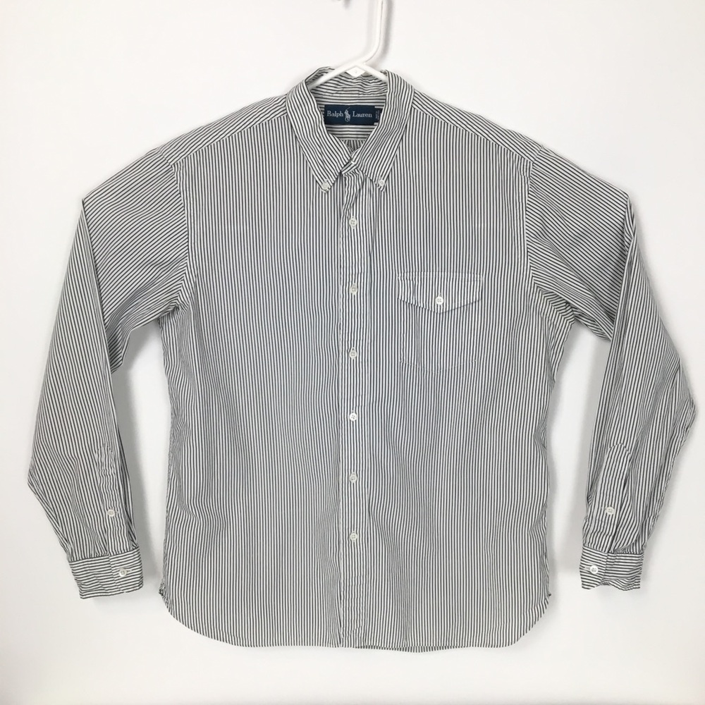 Ralph Lauren blue label striped button down shirt